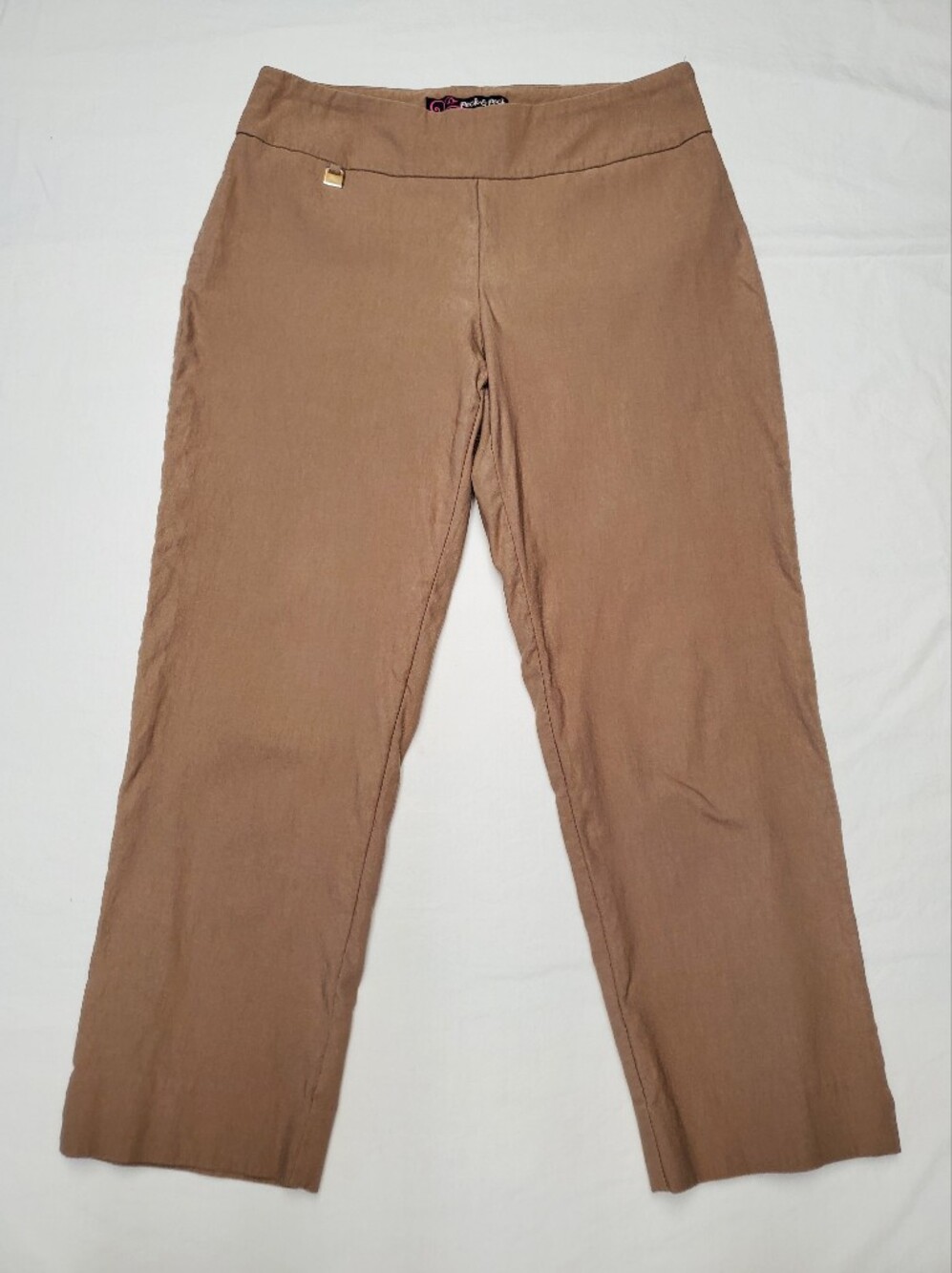 Peck & Peck Sport Brown Stretch Pull On Pants Size S Rayon Blend